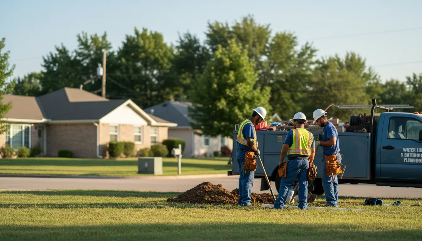 Residential water line and bathroom plumbing service in Metamora, IN